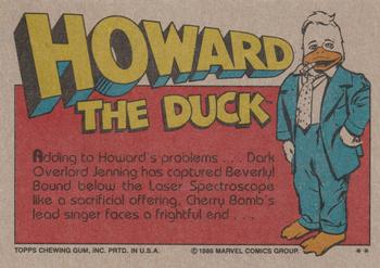 1986 Topps Howard the Duck #60 The Switzler Sacrifice Back
