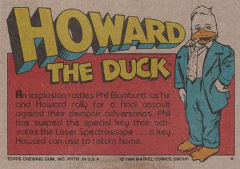 1986 Topps Howard the Duck #64 Zapped!! Back