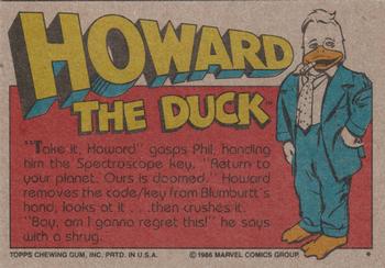 1986 Topps Howard the Duck #65 Howard's Last Chance Back