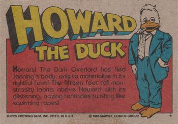 1986 Topps Howard the Duck #70 One Last Chance! Back