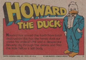 1986 Topps Howard the Duck #72 Quack to Me, Howard! Back