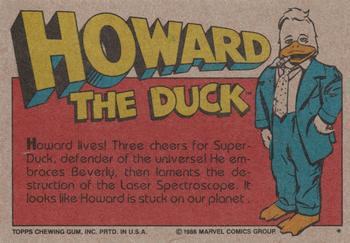 1986 Topps Howard the Duck #73 Lord Love a Duck! Back