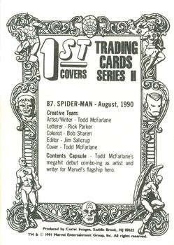 1991 Comic Images Marvel Comics First Covers II #87 Spider-Man Back