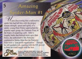 1994 Flair Marvel Annual #5 Spider-Man Back