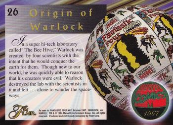 1994 Flair Marvel Annual #26 Warlock Back