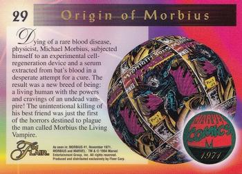 1994 Flair Marvel Annual #29 Morbius Back