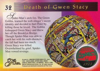 1994 Flair Marvel Annual #32 Death of Gwen Stacy Back