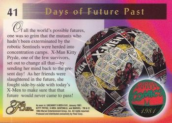 1994 Flair Marvel Annual #41 Days of Future Past Back