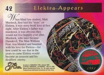1994 Flair Marvel Annual #42 Elektra Back