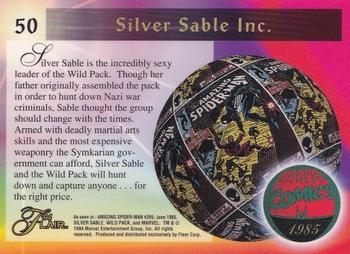 1994 Flair Marvel Annual #50 Silver Sable Inc. Back