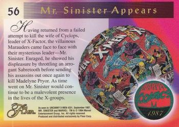 1994 Flair Marvel Annual #56 Mr. Sinister Back