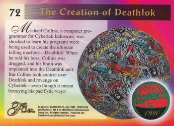 1994 Flair Marvel Annual #72 Creation of Deathlok Back