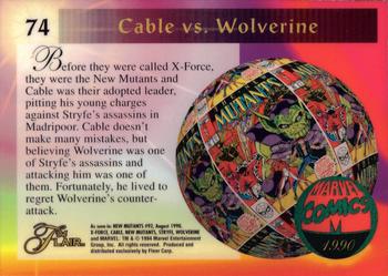 1994 Flair Marvel Annual #74 Cable vs Wolverine Back
