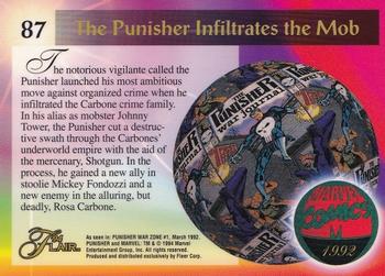 1994 Flair Marvel Annual #87 Punisher vs the Mob Back