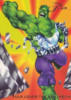 1994 Flair Marvel Annual #95 Hulk Leads the Pantheon Front