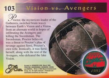 1994 Flair Marvel Annual #103 Alternate Visions Back