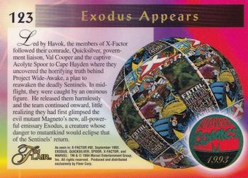 1994 Flair Marvel Annual #123 Exodus Back