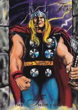 1994 Flair Marvel Annual #128 The Thor Corps. Front