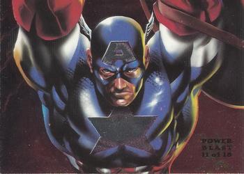 1994 Flair Marvel Annual - Flair Marvel Universe - PowerBlast #11 Captain America Back