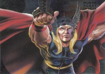 1994 Flair Marvel Annual - Flair Marvel Universe - PowerBlast #13 Thor Back