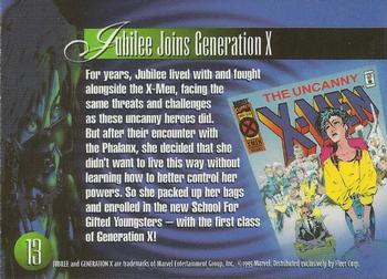 1995 Flair Marvel Annual #13 Jubilee Back