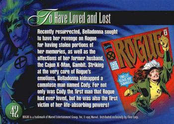 1995 Flair Marvel Annual #42 Rogue Back