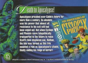 1995 Flair Marvel Annual #45 Apocalypse Back
