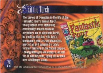 1995 Flair Marvel Annual #79 Human Torch Back