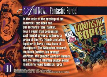 1995 Flair Marvel Annual #80 Franklin Richards Back