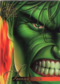 1995 Flair Marvel Annual #84 Savage Hulk Front