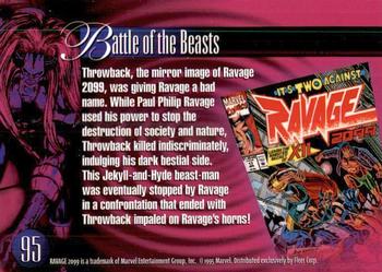 1995 Flair Marvel Annual #95 Ravage 2099 Back