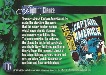 1995 Flair Marvel Annual #107 Captain America Back
