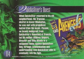 1995 Flair Marvel Annual #114 Quicksilver Back