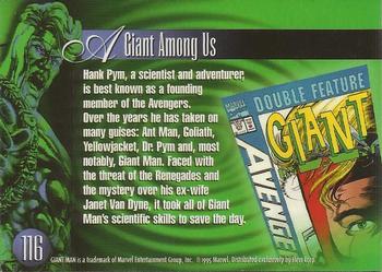 1995 Flair Marvel Annual #116 Giant Man Back