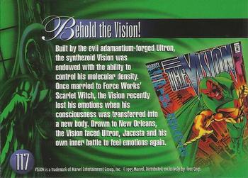 1995 Flair Marvel Annual #117 Vision Back