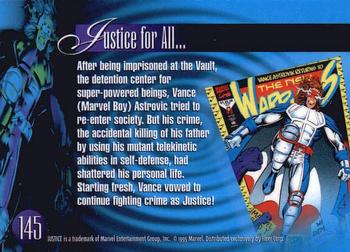 1995 Flair Marvel Annual #145 Justice Back
