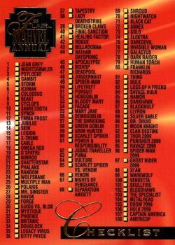 1995 Flair Marvel Annual #150 Checklist Front