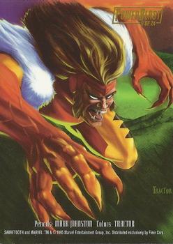 1995 Flair Marvel Annual - PowerBlast #9 Sabretooth Back