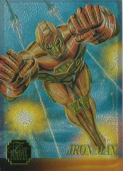 1995 Flair Marvel Annual - Chromium #3 Iron Man Front