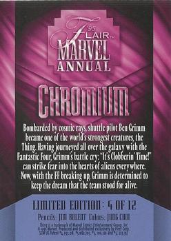 1995 Flair Marvel Annual - Chromium #4 Thing Back