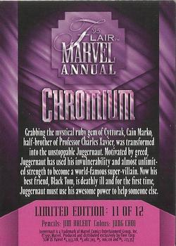 1995 Flair Marvel Annual - Chromium #11 Juggernaut Back