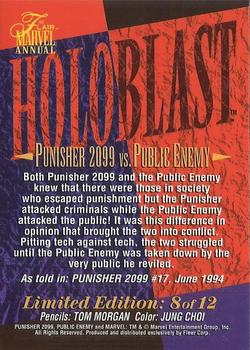 1995 Flair Marvel Annual - HoloBlast #8 Punisher 2099 vs. Public Enemy Back