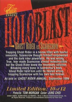 1995 Flair Marvel Annual - HoloBlast #10 Ghost Rider vs. Scarecrow Back