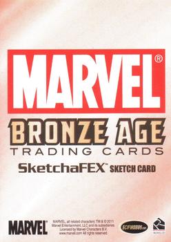 2012 Rittenhouse Marvel Bronze Age - Sketch Cards #NNO Jon Hughes Back