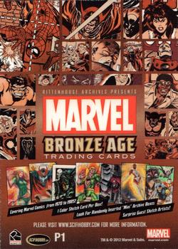 2012 Rittenhouse Marvel Bronze Age - Promos #P1 1974 Back