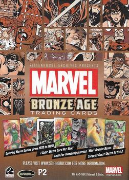 2012 Rittenhouse Marvel Bronze Age - Promos #P2 1984 Back