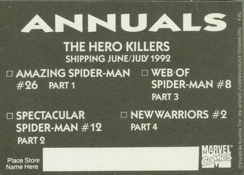 1992 Marvel Comics Annuals #5 The Hero Killers Back