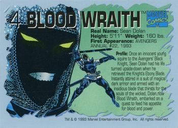 1993 Marvel Comics Annuals #4 Bloodwraith Back