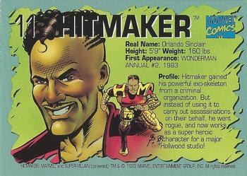 1993 Marvel Comics Annuals #11 Hitmaker Back