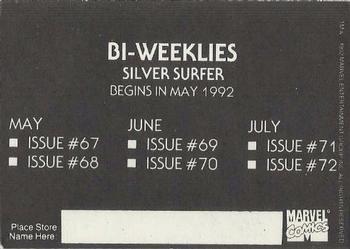 1992 Marvel Comics Bi-Weekly Promos #2 The Silver Surfer Back